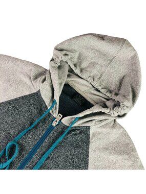 Oakley Men’s Full Zip Hoodie Sweatshirt Jacket Fleece Lined Gray • Small